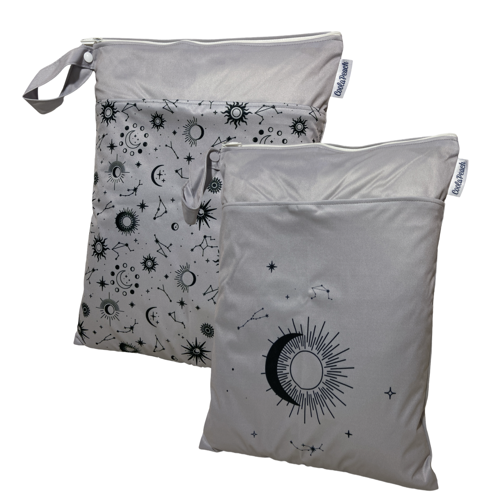 Sonne & Mond / grau- 2er Set 30x40cm
