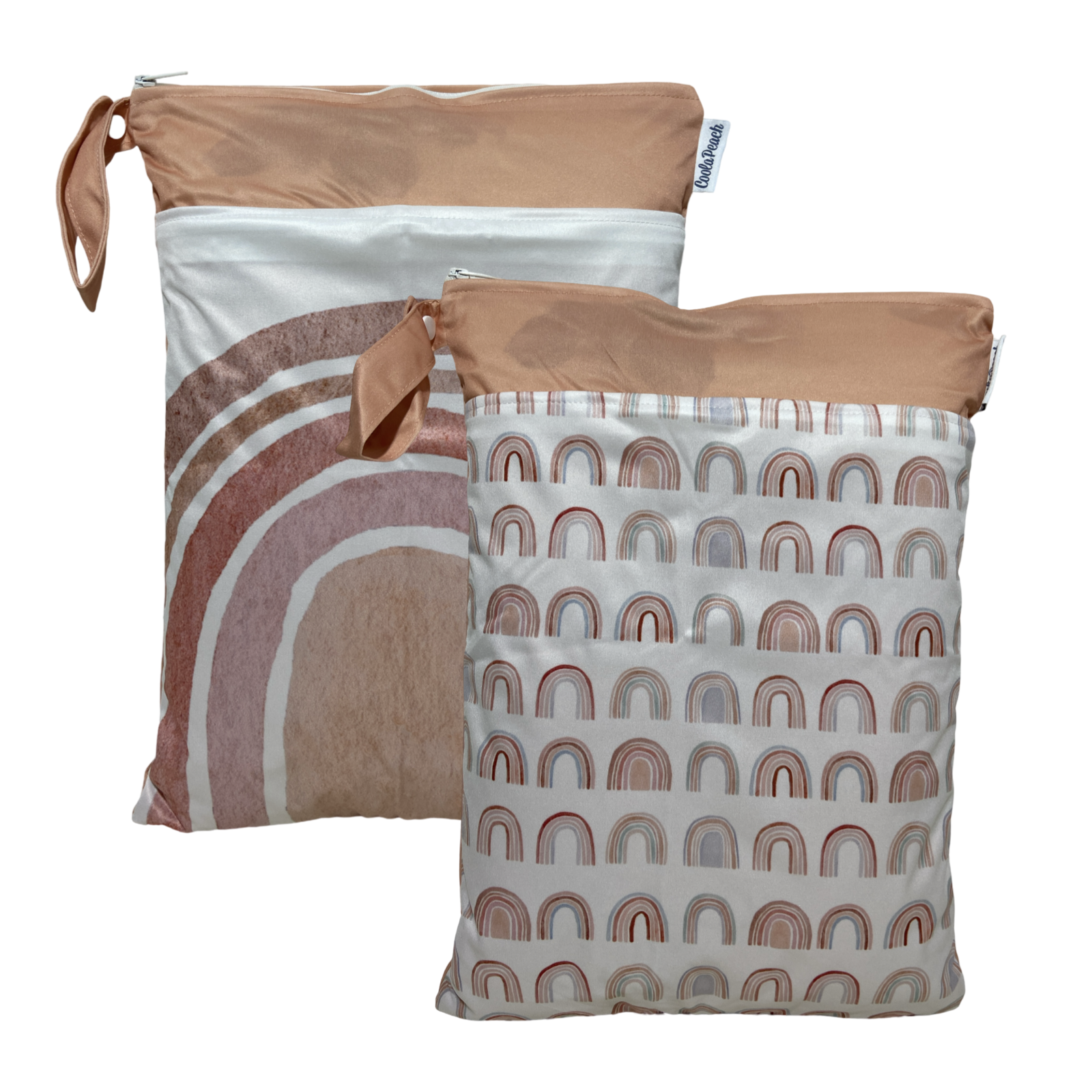 Regenbogen / zartorange - 2er Set 30x40cm