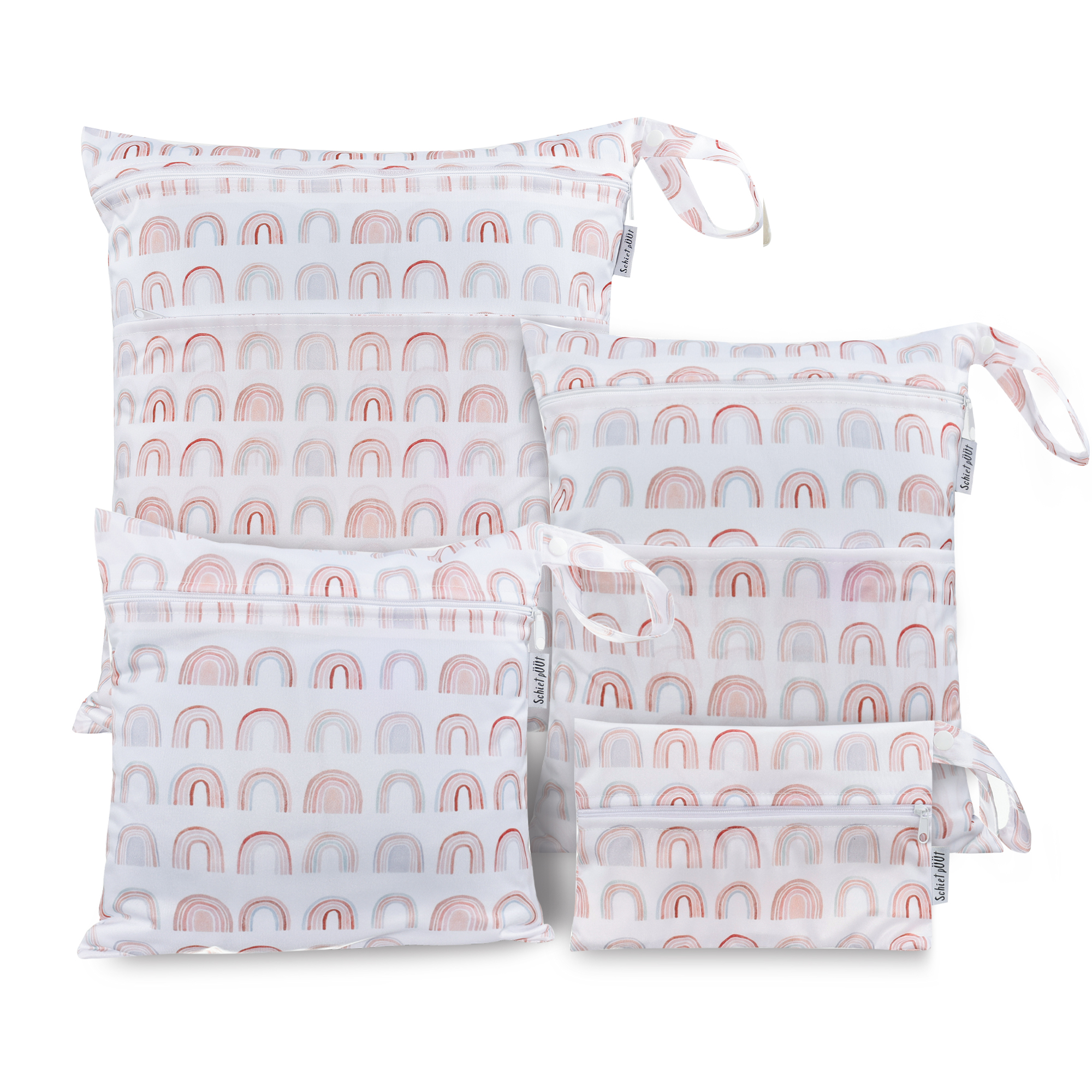 Regenbogen / weiss - 4er Set