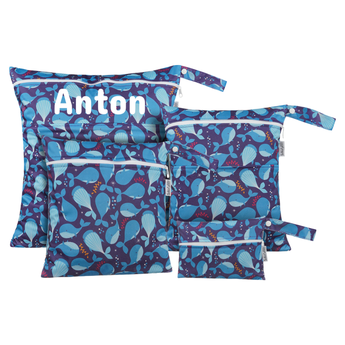 Wale / blau - 4er Set