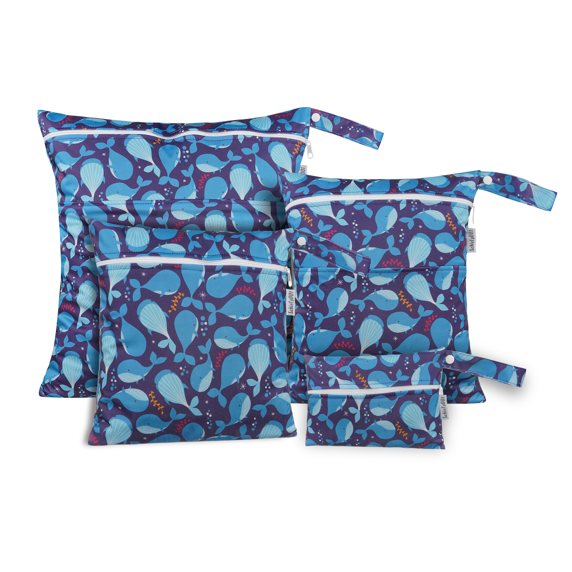 Wale / blau - 4er Set