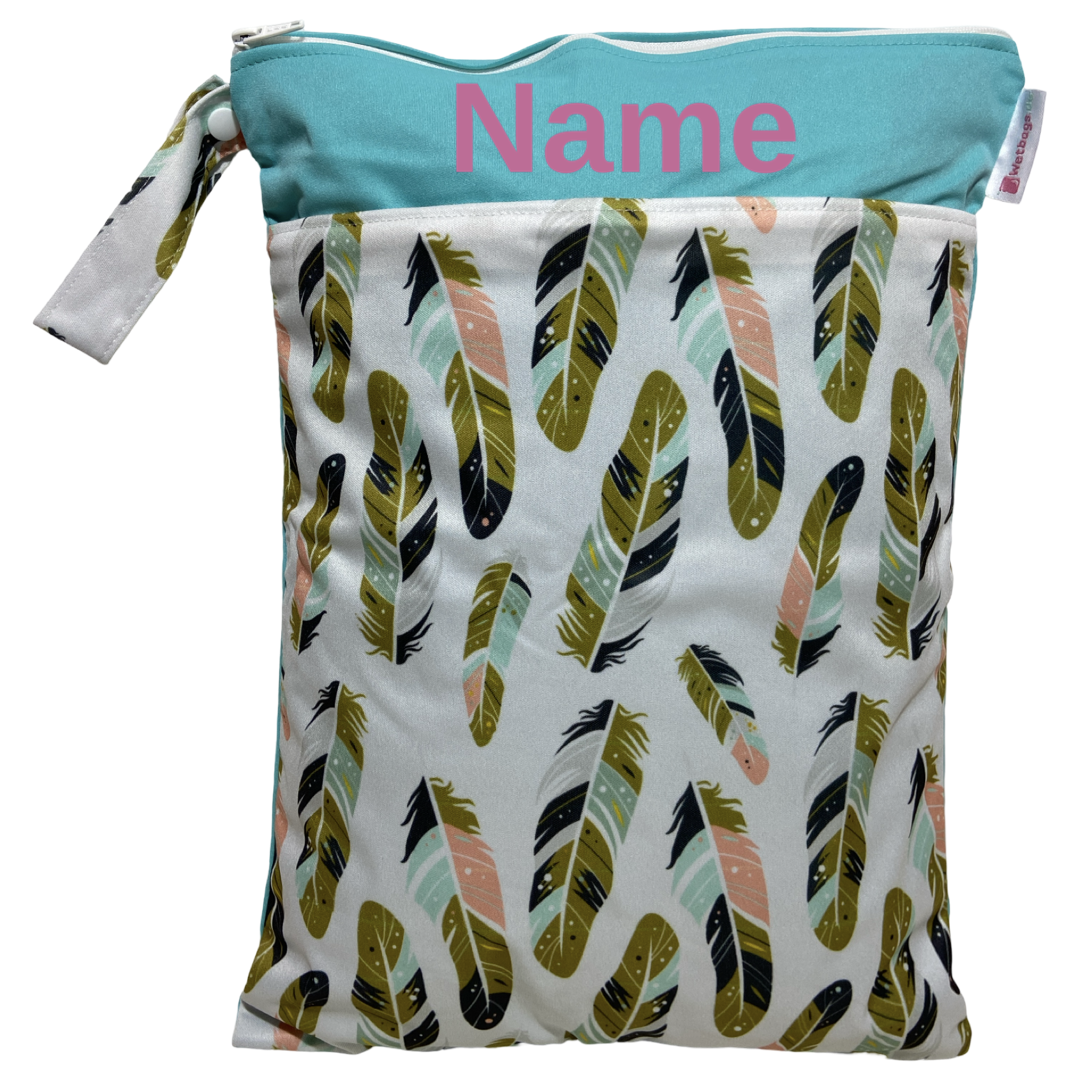 Federn / türkis - 30x40cm